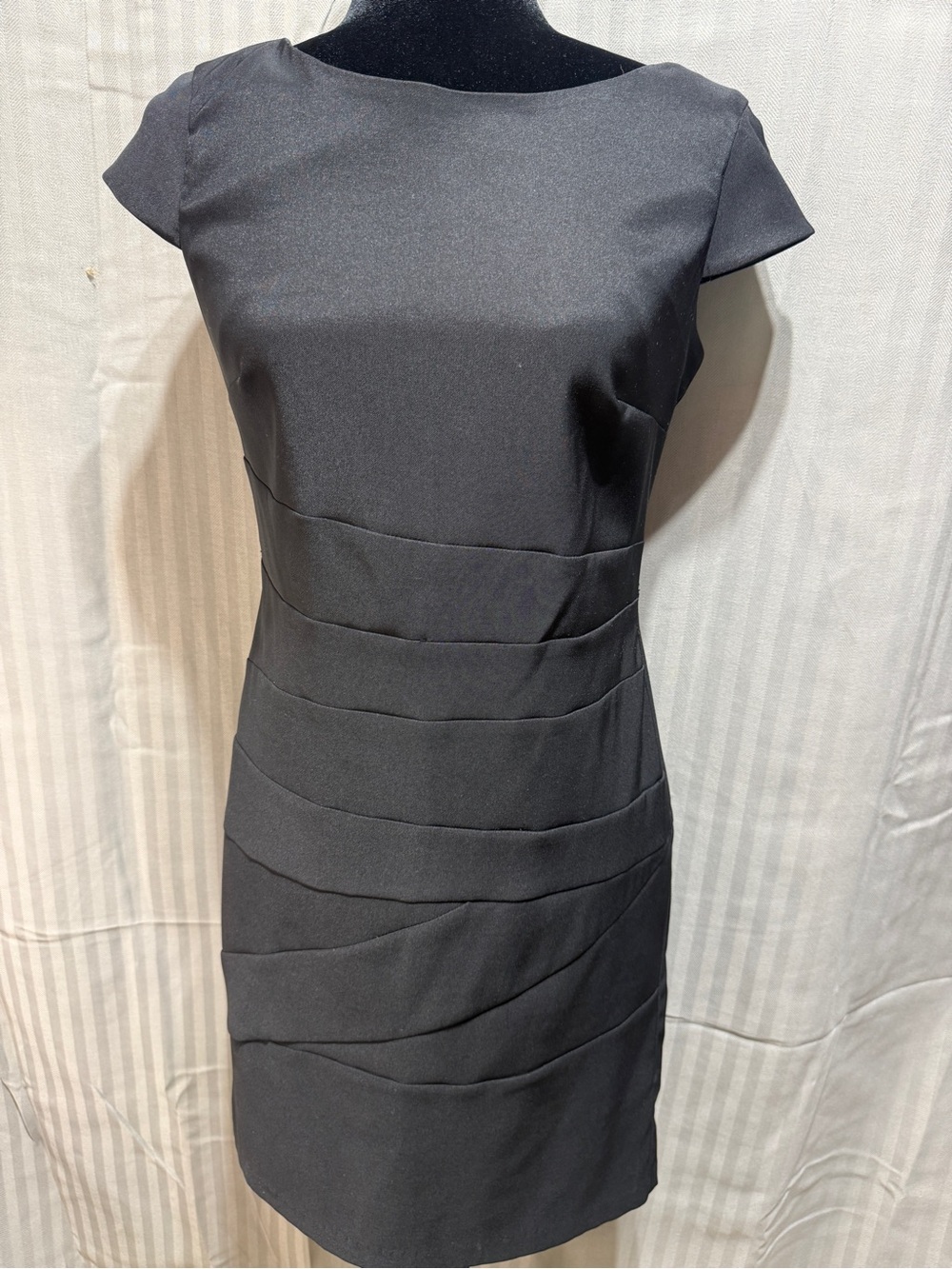 Little Black Dress AGB 6 Pleated Sheath From Meetings to Martinis